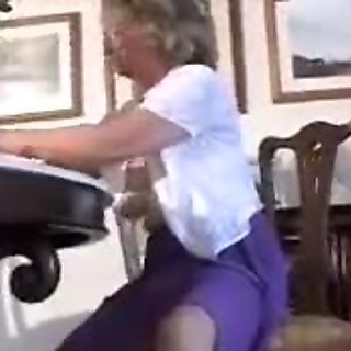 Sweet Granny Does A Striptease At Home